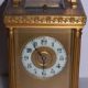 French Repeating Carriage Clock in Gilt Anglaise style Case