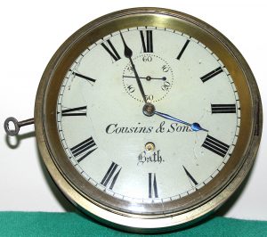 Ships Bulkhead Clock by Cousins & Sons, Bath c1865-83